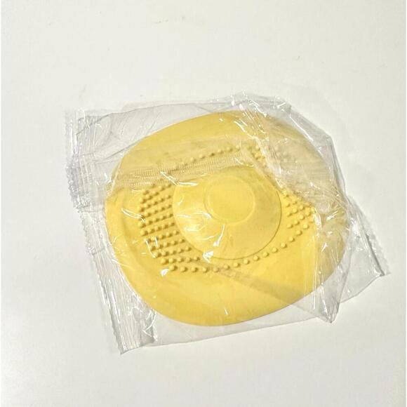 Silicone Yellow Drain Plug Stopper and Strainer - Push Button Operation - Picture 5 of 5